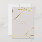 Bewaar onze datum Geometric Gold Lijst Aankondigin Kaart (Achterkant)