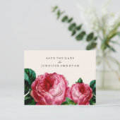 BEWAAR ONZE DATUM |  Roos De datum opslaan Aankondigingskaart (Staand voorkant)