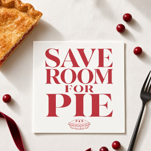 Bewaar ruimte voor roze rode moderne Thanksgiving  Servet