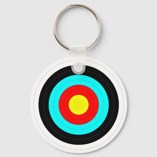 Bewaar uw ogen op het doel - Bullseye Print Sleutelhanger (Voorkant)