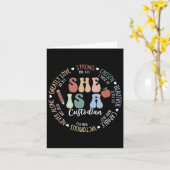 Bewaarder God Zegt Bijbelvers Christelijk Terug Na Kaart (Gele Bloem)