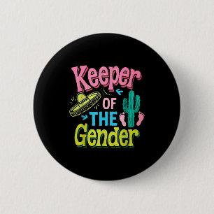 Bewaarder van de gender cinco de mayo zwangerschap ronde button 5,7 cm