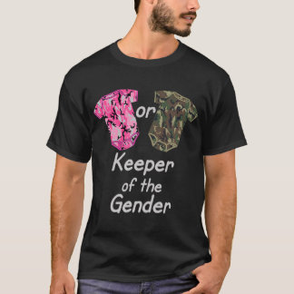 Bewaarder van het geslacht onthult roze of groene  t-shirt