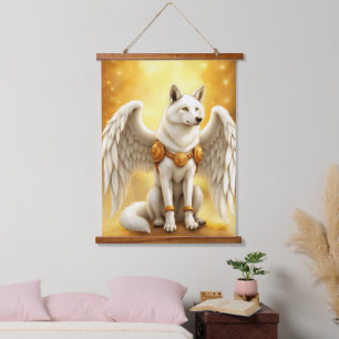 Bewaker van de Dageraad – De Witgevleugelde Wolf. Hangend Wandkleed