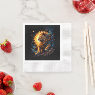 Bewaker van de Solaire Drempel – Leeuw van Balans Servet