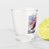 Bewaker van de vrijheid: de patriottische wolf shot glas (Links)