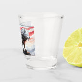 Bewaker van de vrijheid: de patriottische wolf shot glas (Rechts)