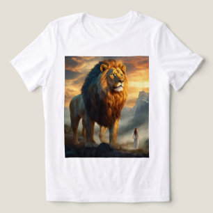 Bewaker van het Gouden Rijk – Majestueuze Leeuw Fa Tri-Blend Shirt