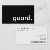 bewaker. visitekaartje (Voorkant / Achterkant)