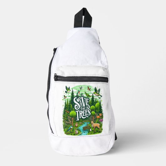 Bewakers van het bos: Red onze bomen Sling Bag (Voorkant)