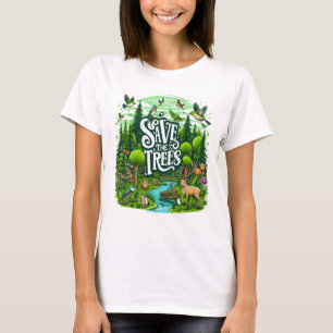 Bewakers van het bos: Red onze bomen T-shirt