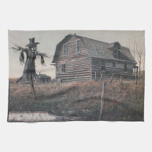 Bewaking van het verleden theedoek (Horizontaal)