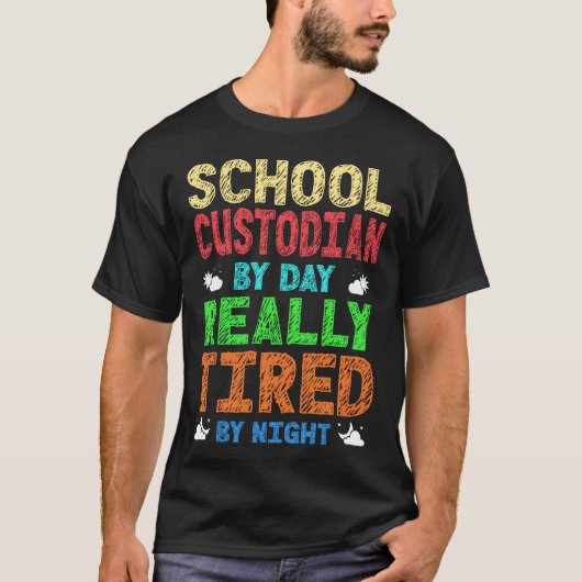 Bewakingsmeester School Bewakingsmeester Door Dag  T-shirt (Voorkant)