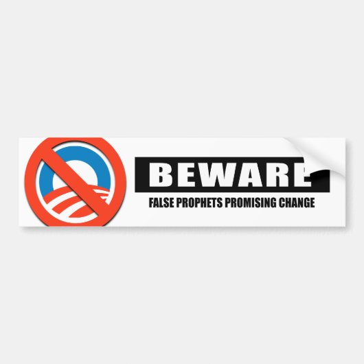 BEWARE - FALSE PROFETS BUMPERSTICKER (Voorkant)
