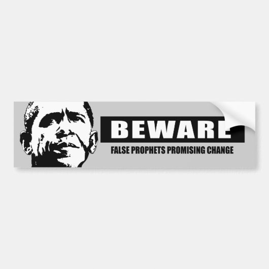 BEWARE - FALSE PROFETS BUMPERSTICKER (Voorkant)