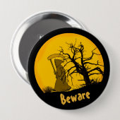 Beware Grim Reaper Ronde Button 4,0 Cm (Voorkant /achterkant)