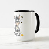Beware Of The Mule Funny Donkey Warning Design Mok (Voorkant rechts)