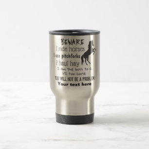 BEWARE personaliseren - IK RIDE HORSES - Reisbeker