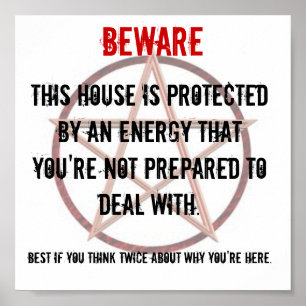 BEWARE-teken voor eigenaars Poster