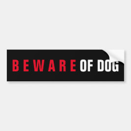 BEWARE VAN DOG GLOSSY STICKER