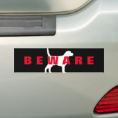 BEWARE VAN DOG GLOSSY STICKER (Op auto)