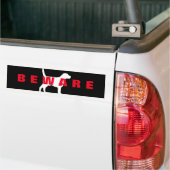 BEWARE VAN DOG GLOSSY STICKER (Op Truck)