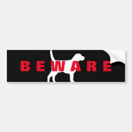 BEWARE VAN DOG GLOSSY STICKER