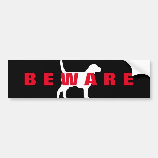 BEWARE VAN DOG GLOSSY STICKER (Voorkant)