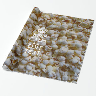 BEWAREN CALM EN Jouw tekst OP Popcorn Cadeaupapier