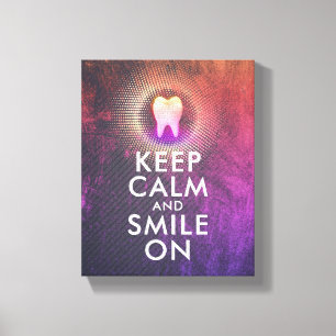 BEWAREN CALM EN SMILE OP Dentaal Clinic Roos Gold Canvas Afdruk