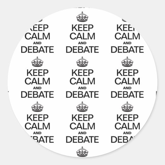 BEWAREN EN DEBAT RONDE STICKER (Voorkant)
