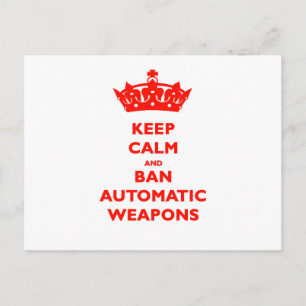 BEWAREN VAN AUTOMATISCHE WAPENS MET KALM EN VERBOD BRIEFKAART