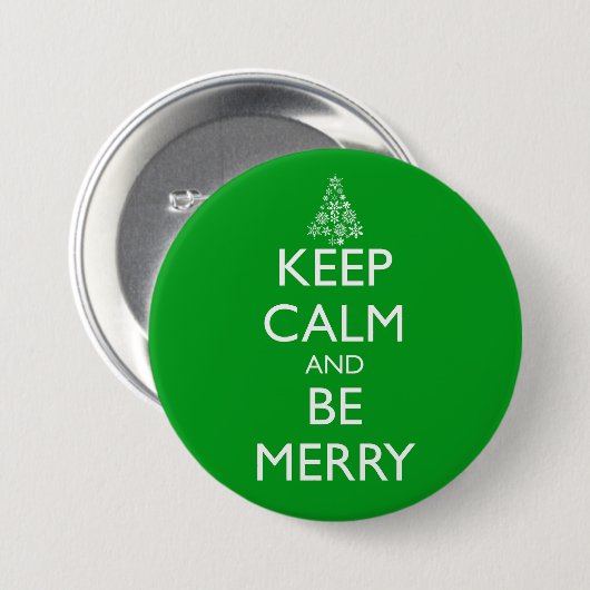 BEWAREN VAN CALM EN MERRY RONDE BUTTON 7,6 CM (Voorkant /achterkant)