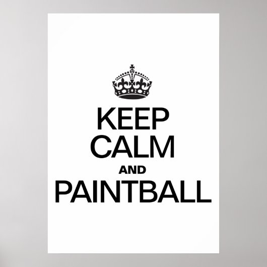 BEWAREN VAN CALM EN PAINTBALL POSTER (Voorkant)