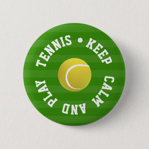 BEWAREN VAN CALM TENNIS BALL - Aangepaste TEKST Ronde Button 5,7 Cm