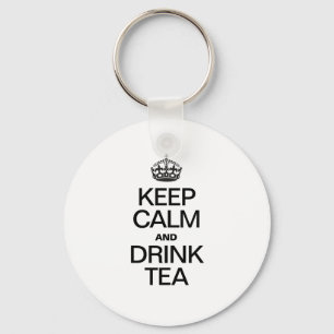 BEWAREN VAN DE KALK EN DRINK TEA SLEUTELHANGER