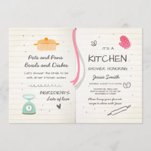 Bewaren van de Keukenbridal Uitnodiging het Koken