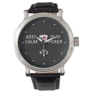 BEWAREN VAN KALK- EN SPEELPOKER-aangepaste horloge