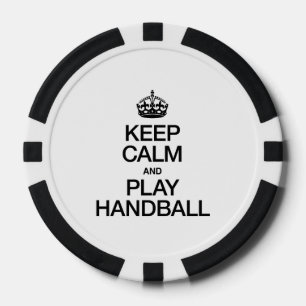 BEWAREN VAN KALK EN SPELEN VAN HANDBALL POKER CHIPS