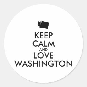 BEWAREN VAN KALK EN VERLIES WASHINGTON RONDE STICKER