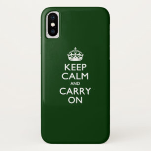 BEWAREN VAN KALK EN VERVOER OP Forest Green iPhone X Hoesje