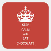 BEWAREN VAN KALMEREAT-CHOCOLAAT VIERKANTE STICKER (Voorkant)