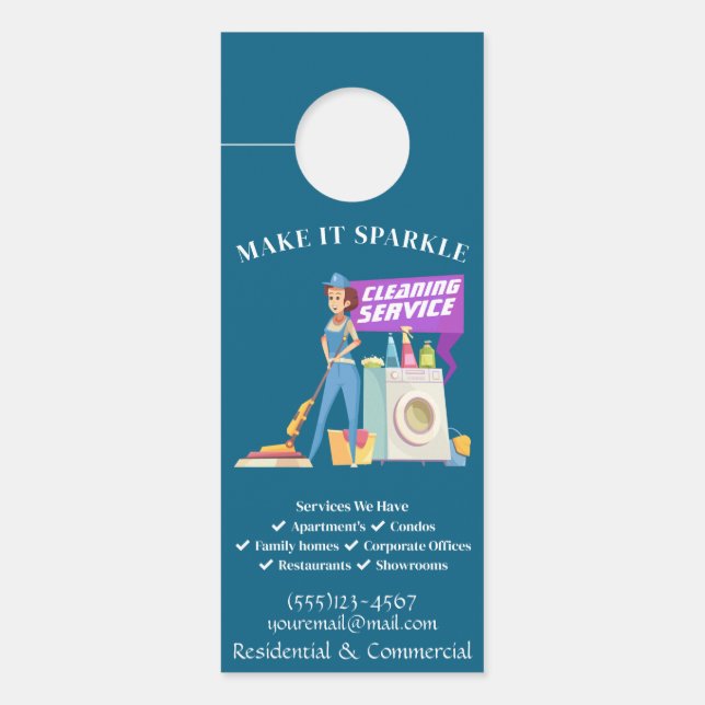 Bewaringsdienst voor het schoonmaken van benodigdh (Voorkant)