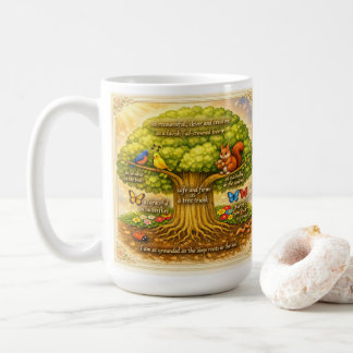 beweeg de hele dag gestaag en induceer vreugde koffiemok