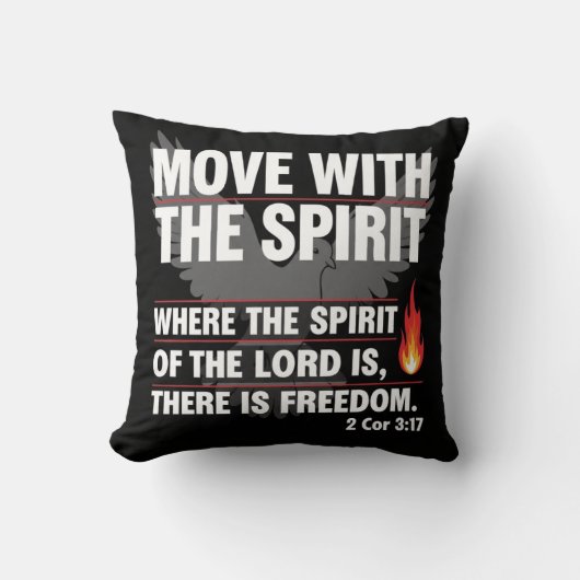 Beweeg met de geest - vrijheid ontwerp kussen (Voorkant)