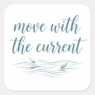 Beweeg Met De Stroom Wu Wei Rivier Citaat Sticker