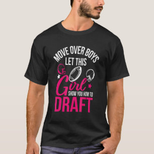 Beweeg over Boys Cute Fantasy Football Women Draft T-shirt
