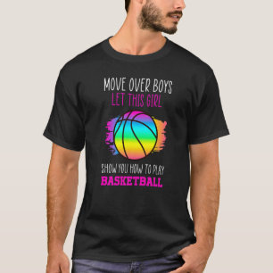 Beweeg over het Show van een meisje met jongens Je T-shirt