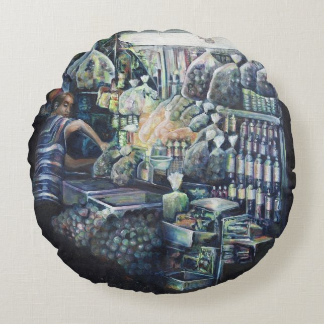 Bewegd de Goal, Singapore Rond Kussen (Voorkant)