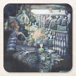 Bewegd de Goal, Singapore Vierkante Kartonnen Onderzetter